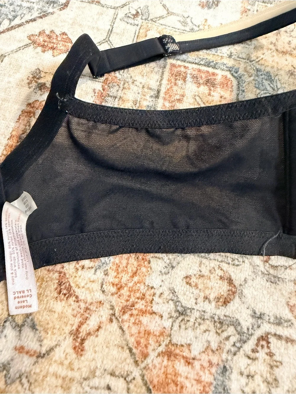 Cacique Black‎ Modern Lace Bra